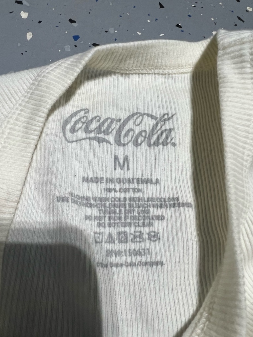 Coca-Cola White Ribbed Logo Tank - Picture 2 of 3